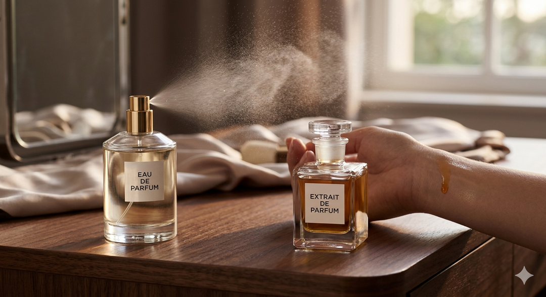 Quel est la différence ente eau/extrait de parfums ?